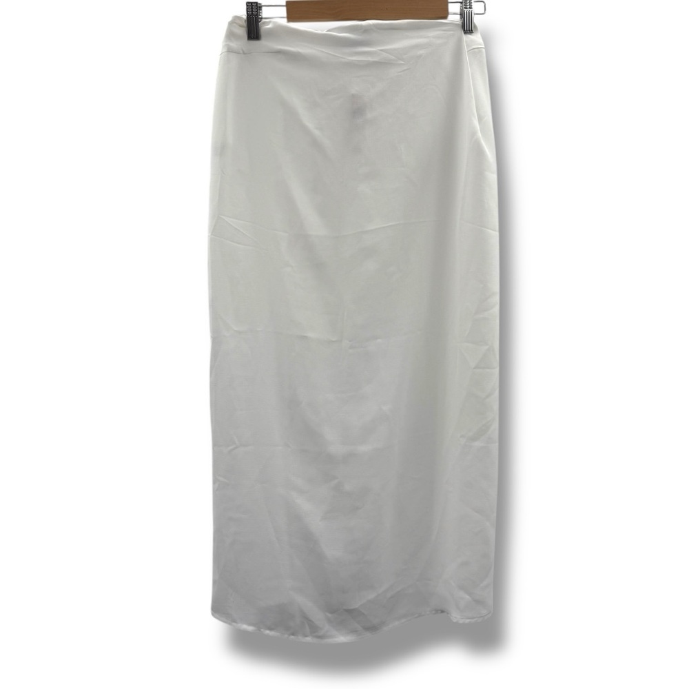 Anthropologie Sunday in Brooklyn White Sheer Side‎ Slit Maxi Skirt Sz XS NEW